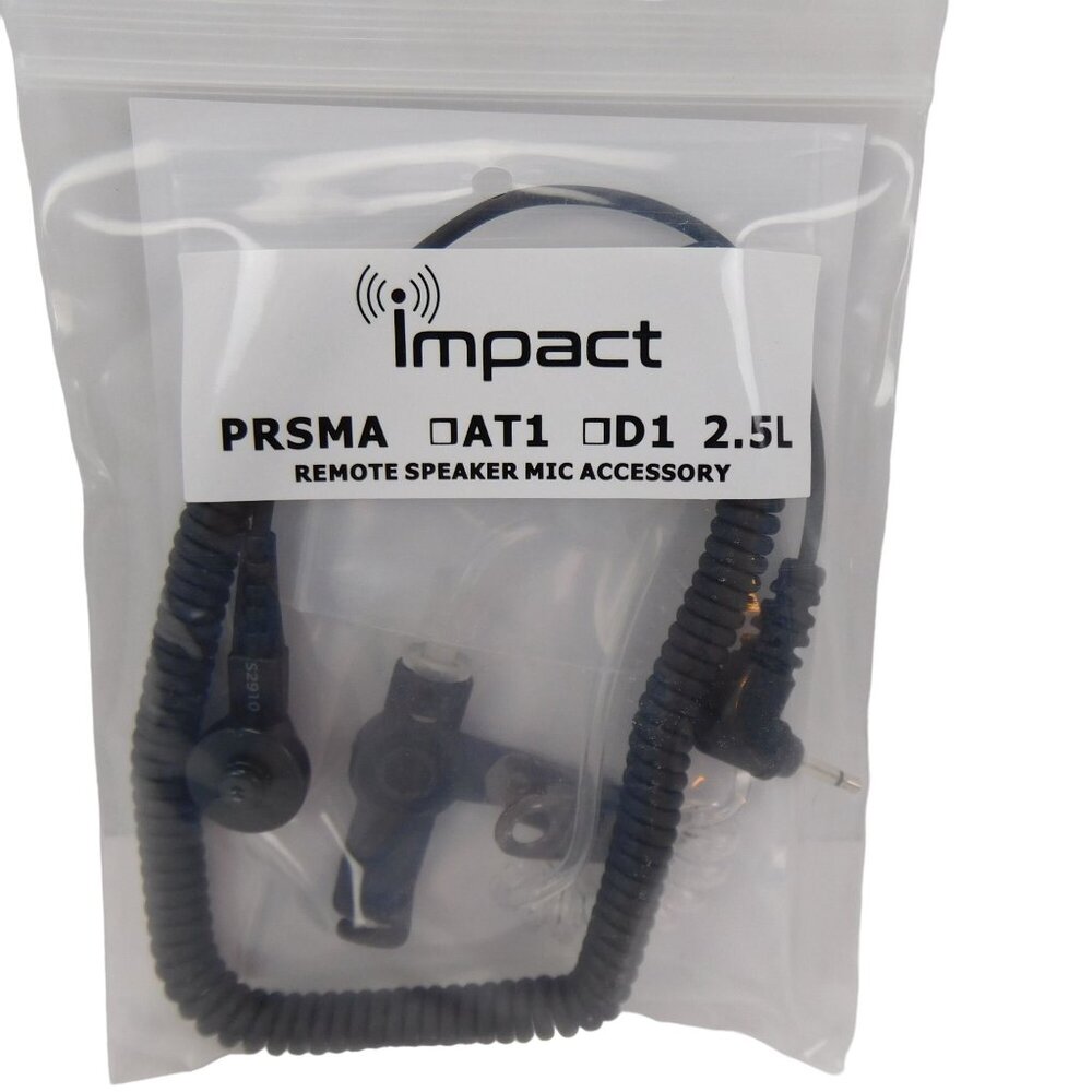 Impact Receive Only Single Wire Remote Speaker Mic PRSMA AT1 D1-SH 2.5L